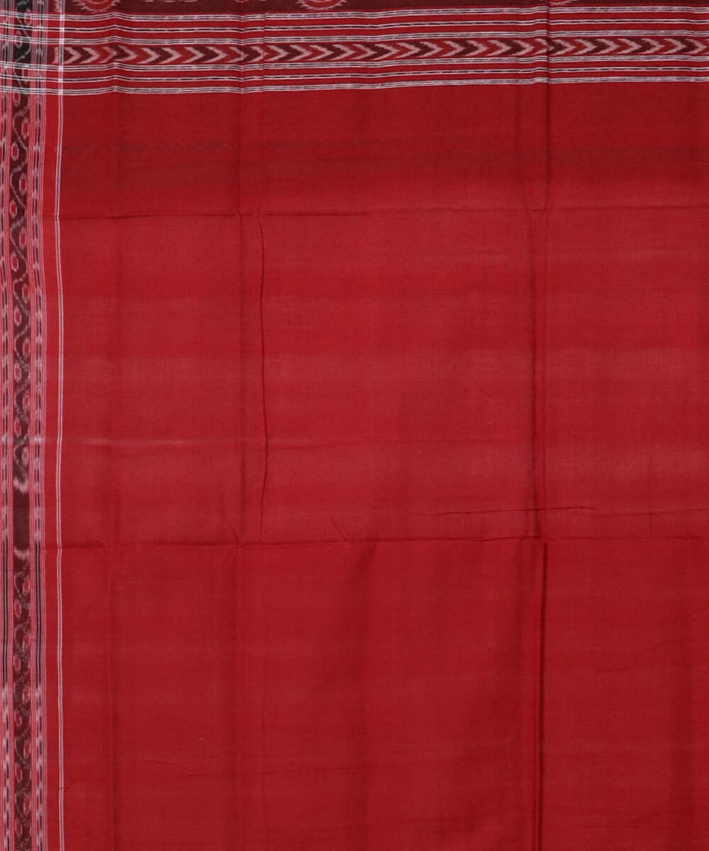 Bangladesh green maroon cotton handwoven sambalpuri saree