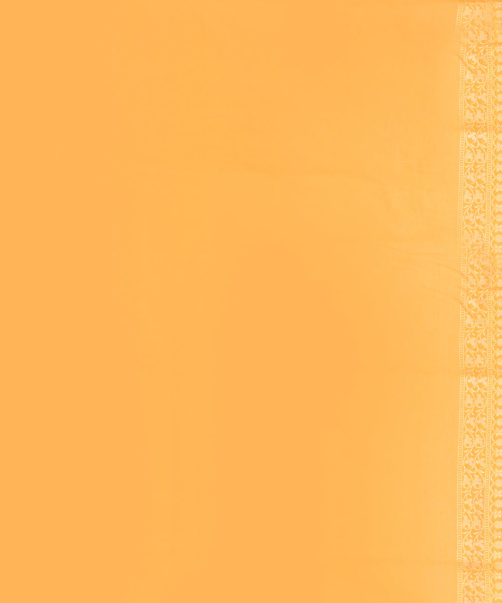 Mustard multi color buti silk handwoven banarasi saree