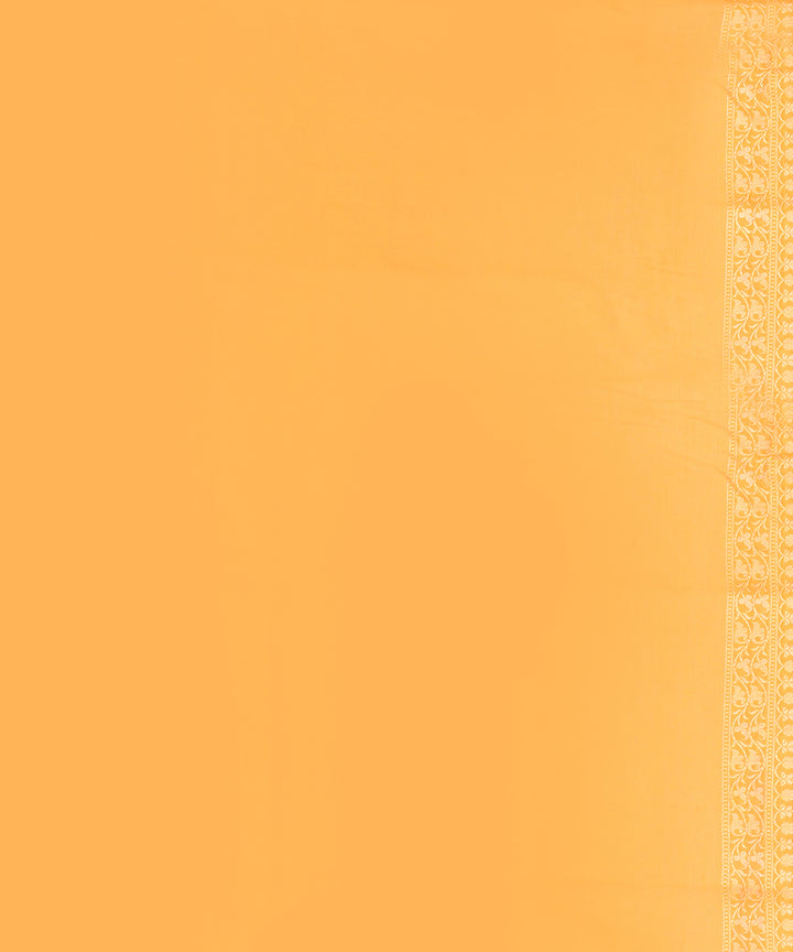 Mustard multi color buti silk handwoven banarasi saree