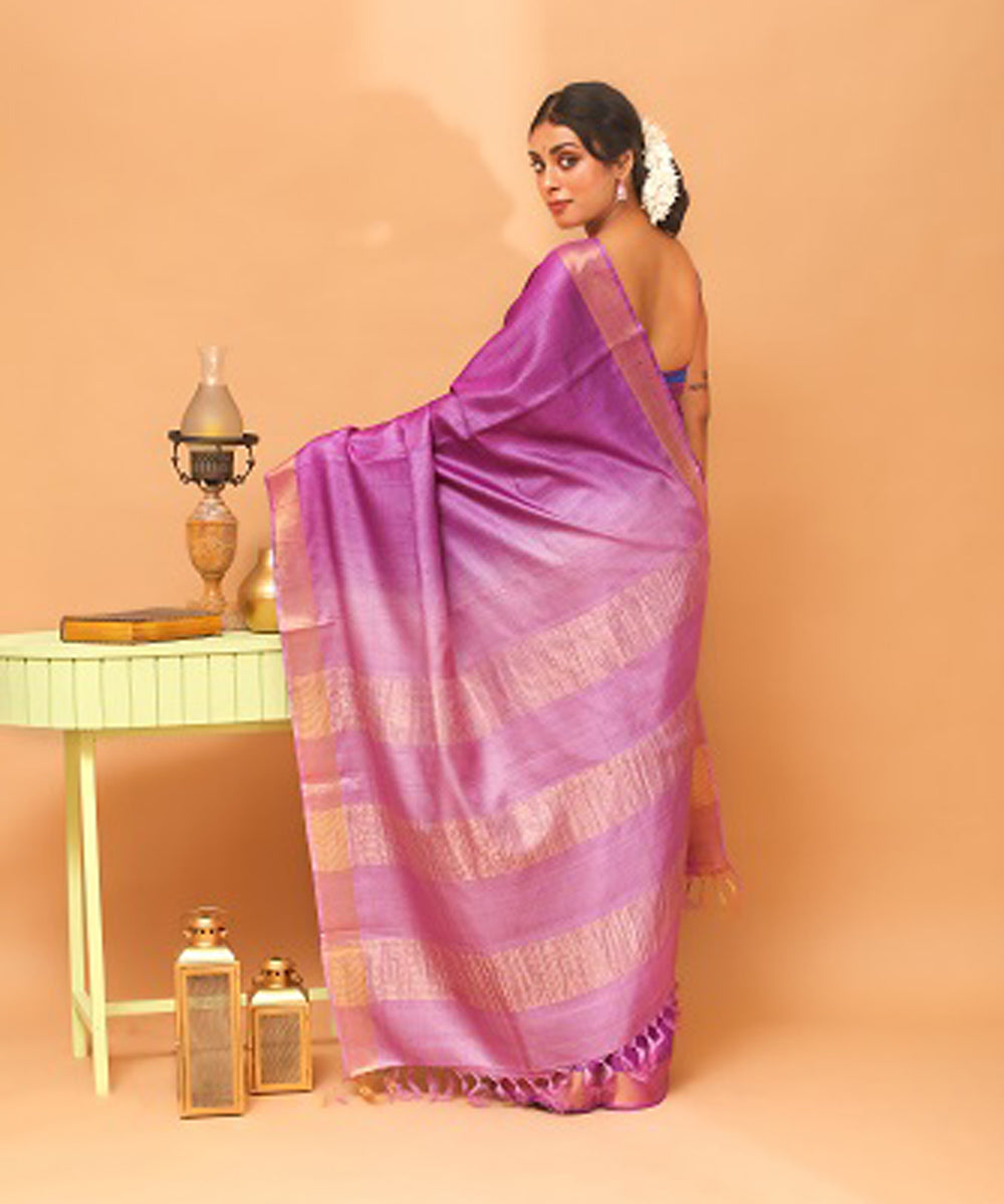 Magenta chhattisgarh handloom tussar silk saree