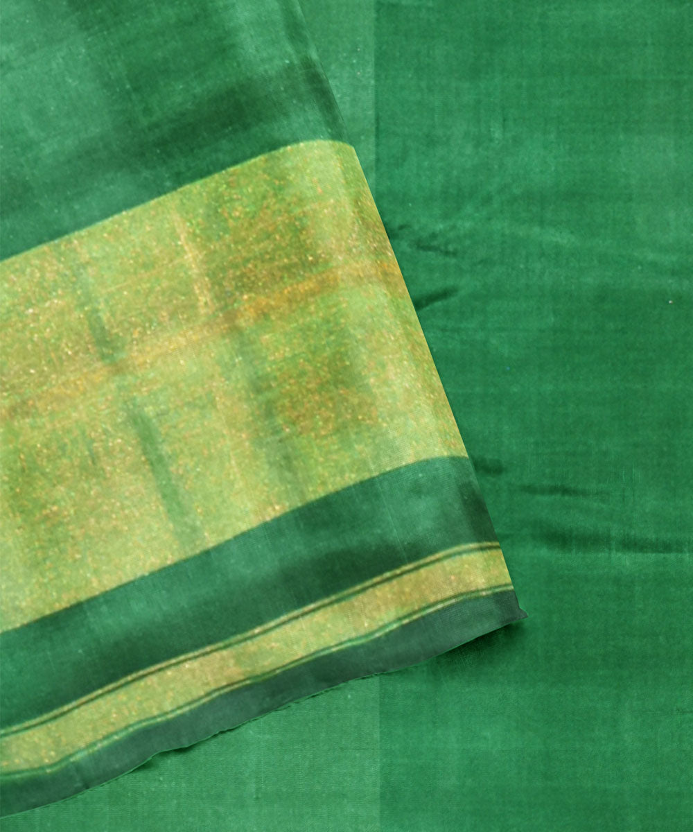 Dark green purpel silk handloom patola saree