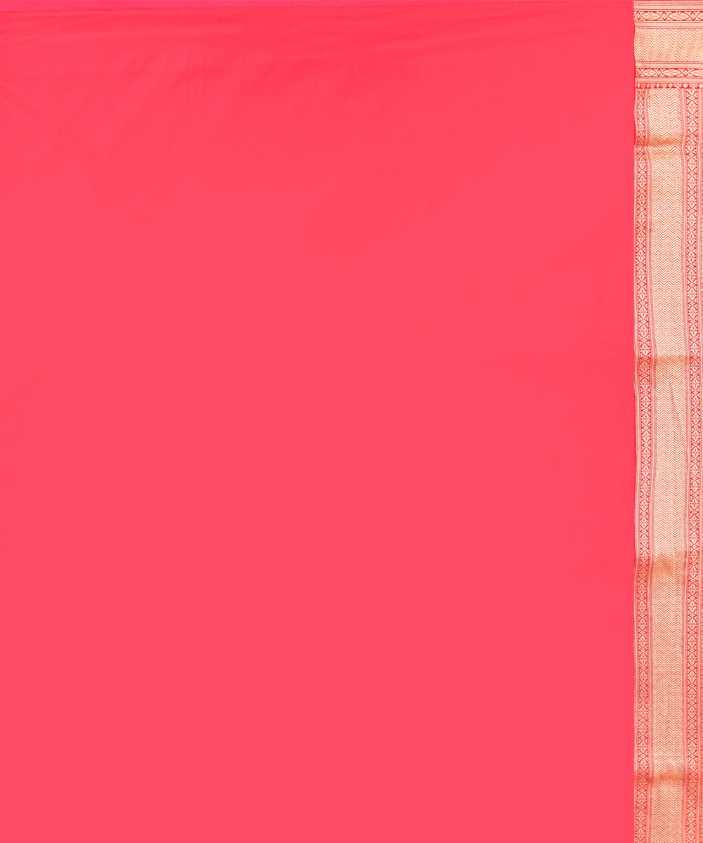 Pink handloom silk banarasi saree