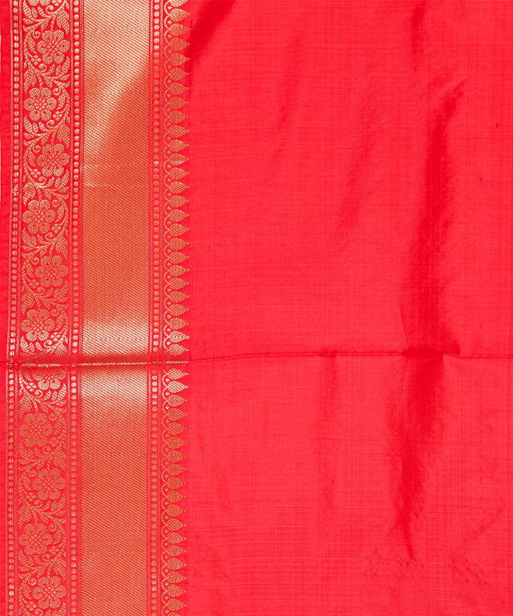 Red boota silk handwoven banarasi saree