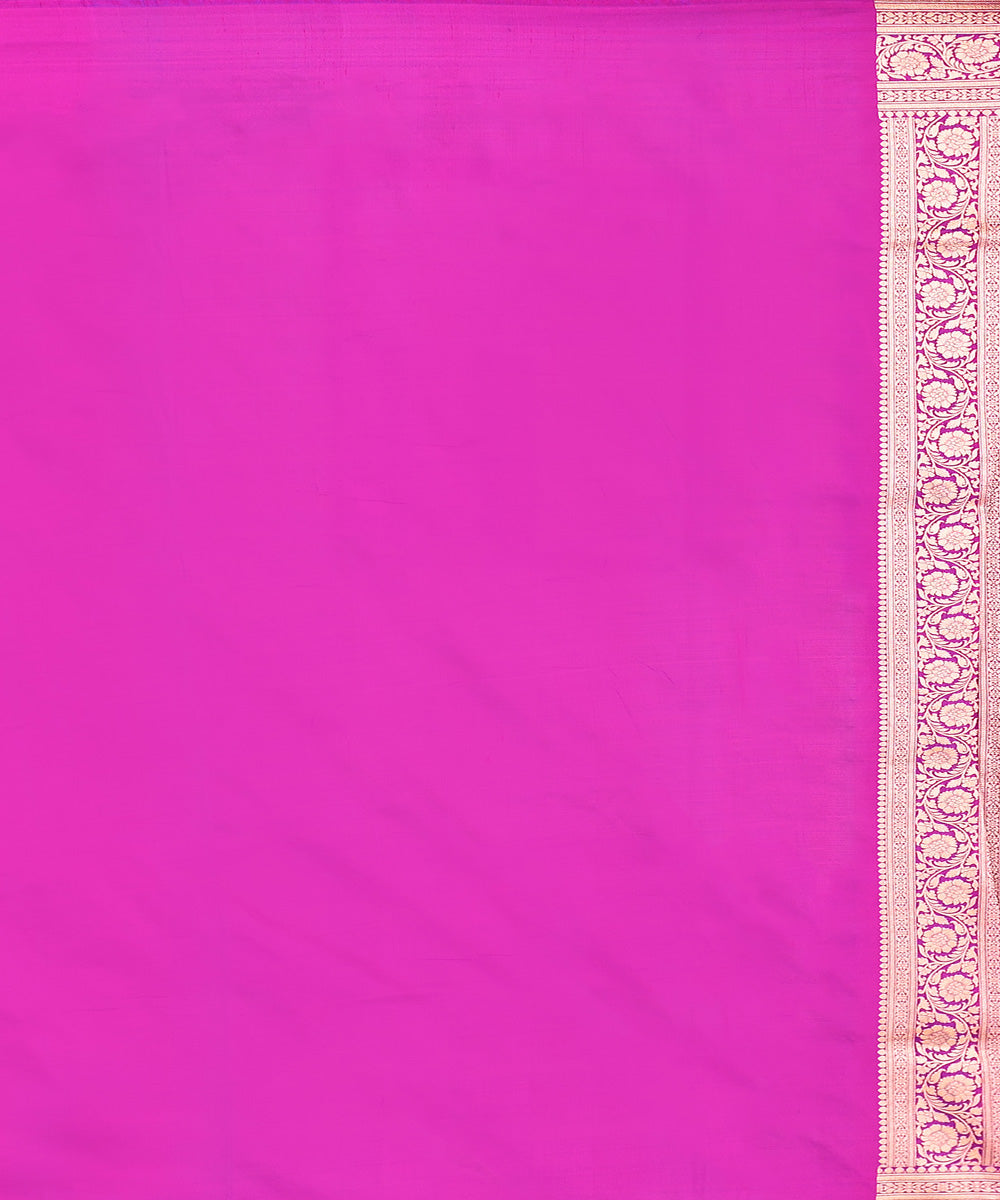 Purple handloom banarasi silk saree