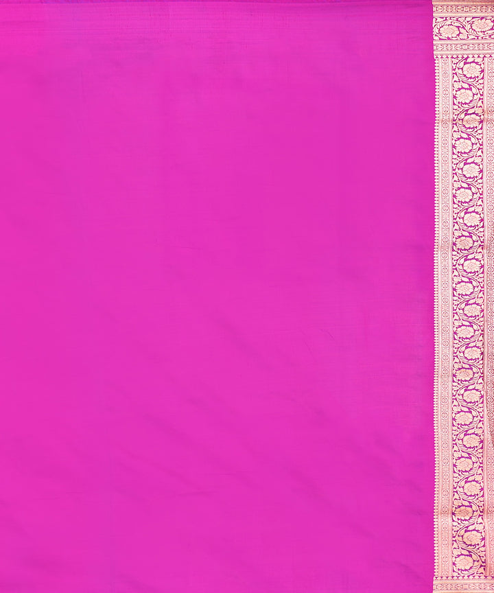 Purple handloom banarasi silk saree