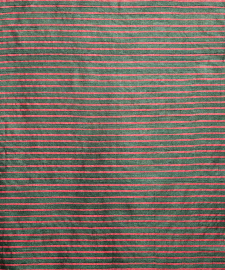 Dark green tussar silk handwoven chhattisgarh kosa saree