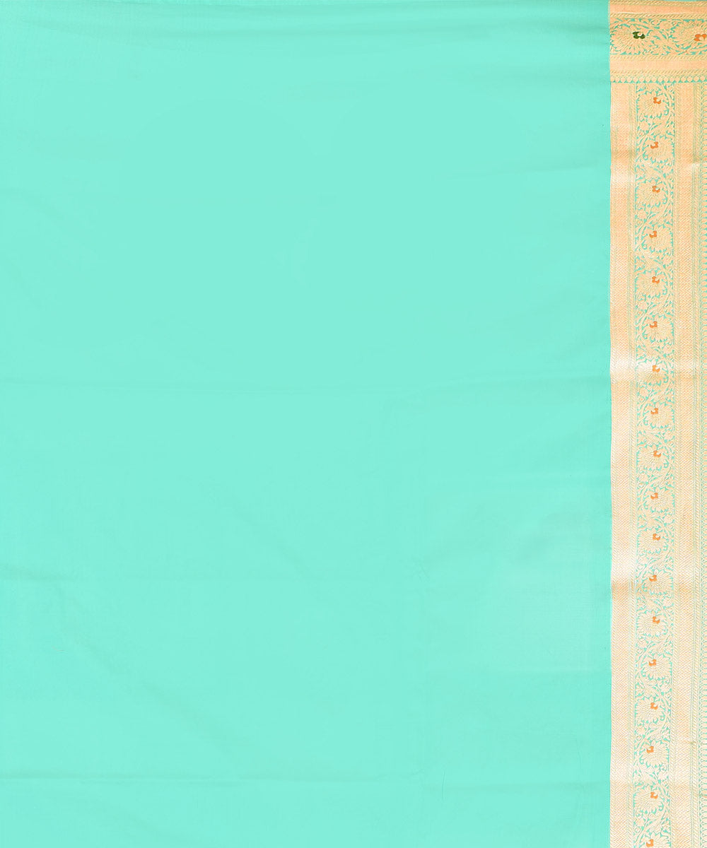 Lime green silk banarasi handwoven saree