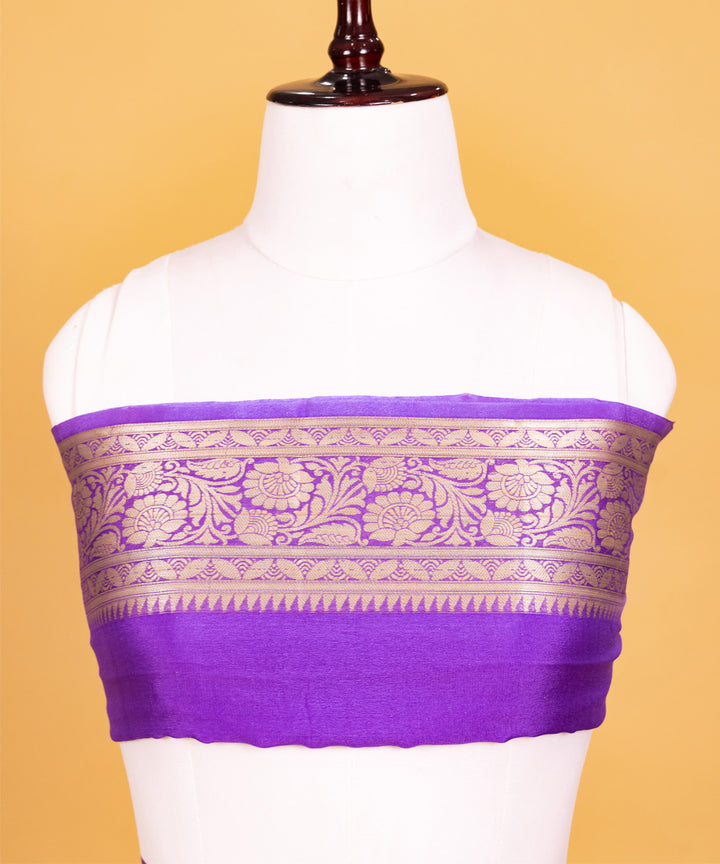 Multicolor diagonal handwoven stripe banarasi silk saree