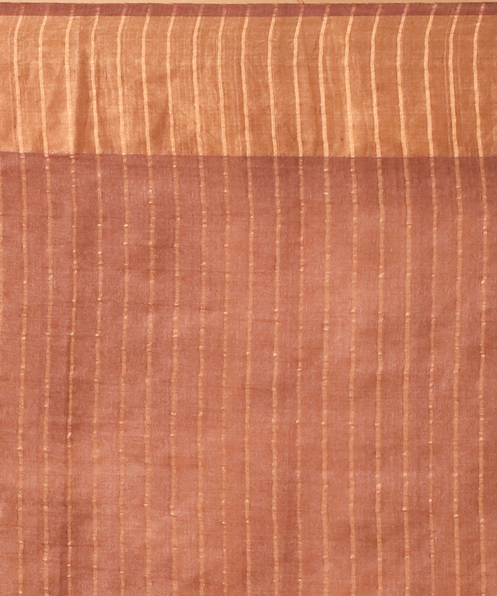 Brown chhattisgarh handloom tussar silk saree