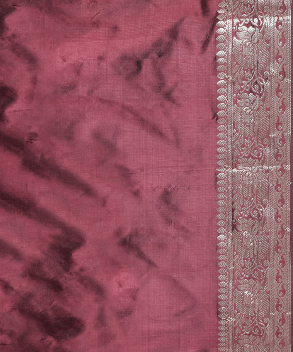 Maroon handwoven banarasi silk saree