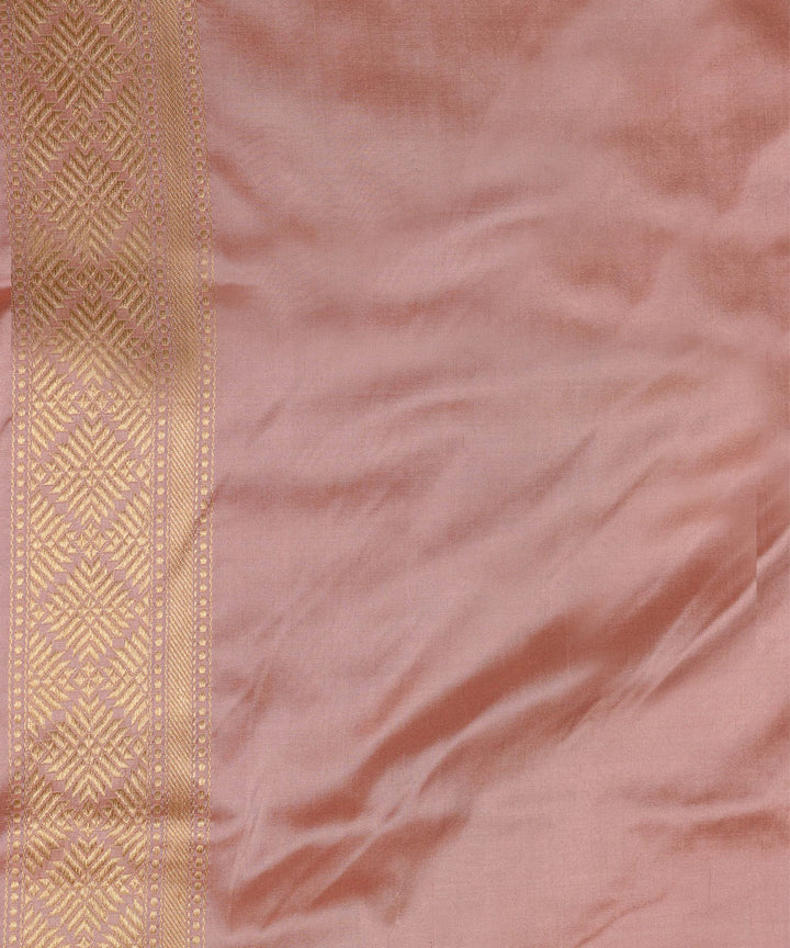 Beige handwoven banarasi silk saree