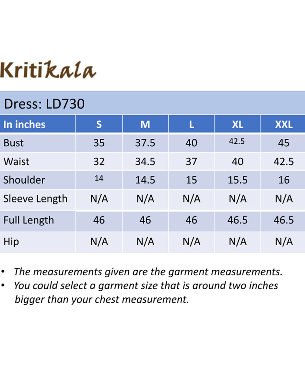 Blue checks and stripes sleeveless cotton dress