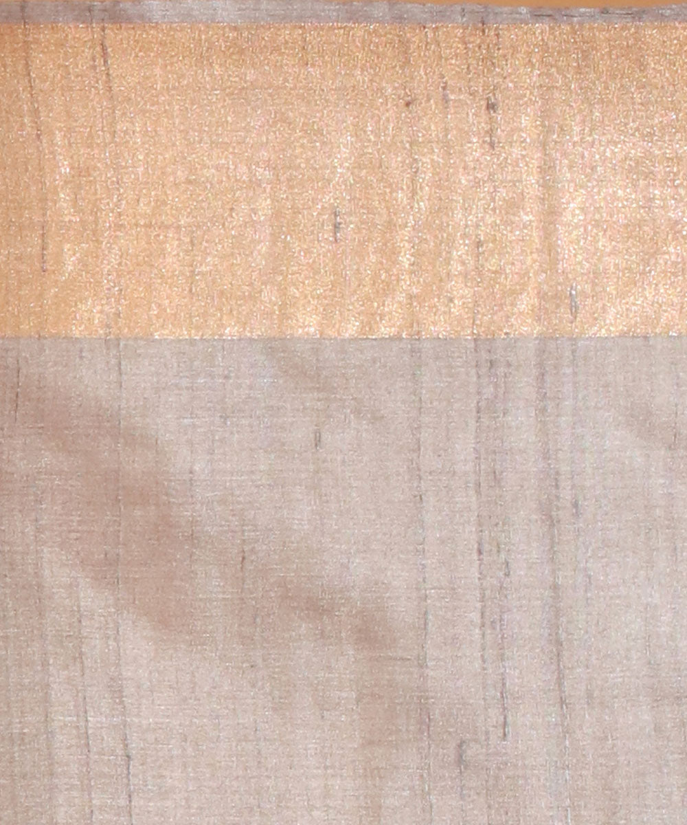 Kosa grey chhattisgarh handloom tussar silk saree
