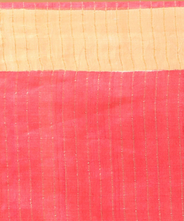 Red chhattisgarh handloom tussar silk saree