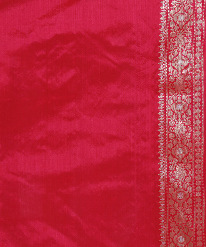 Red handwoven silk banarasi saree