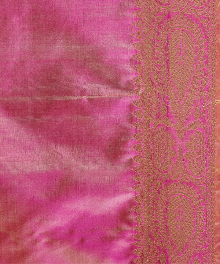 Pink silk handwoven banarasi saree