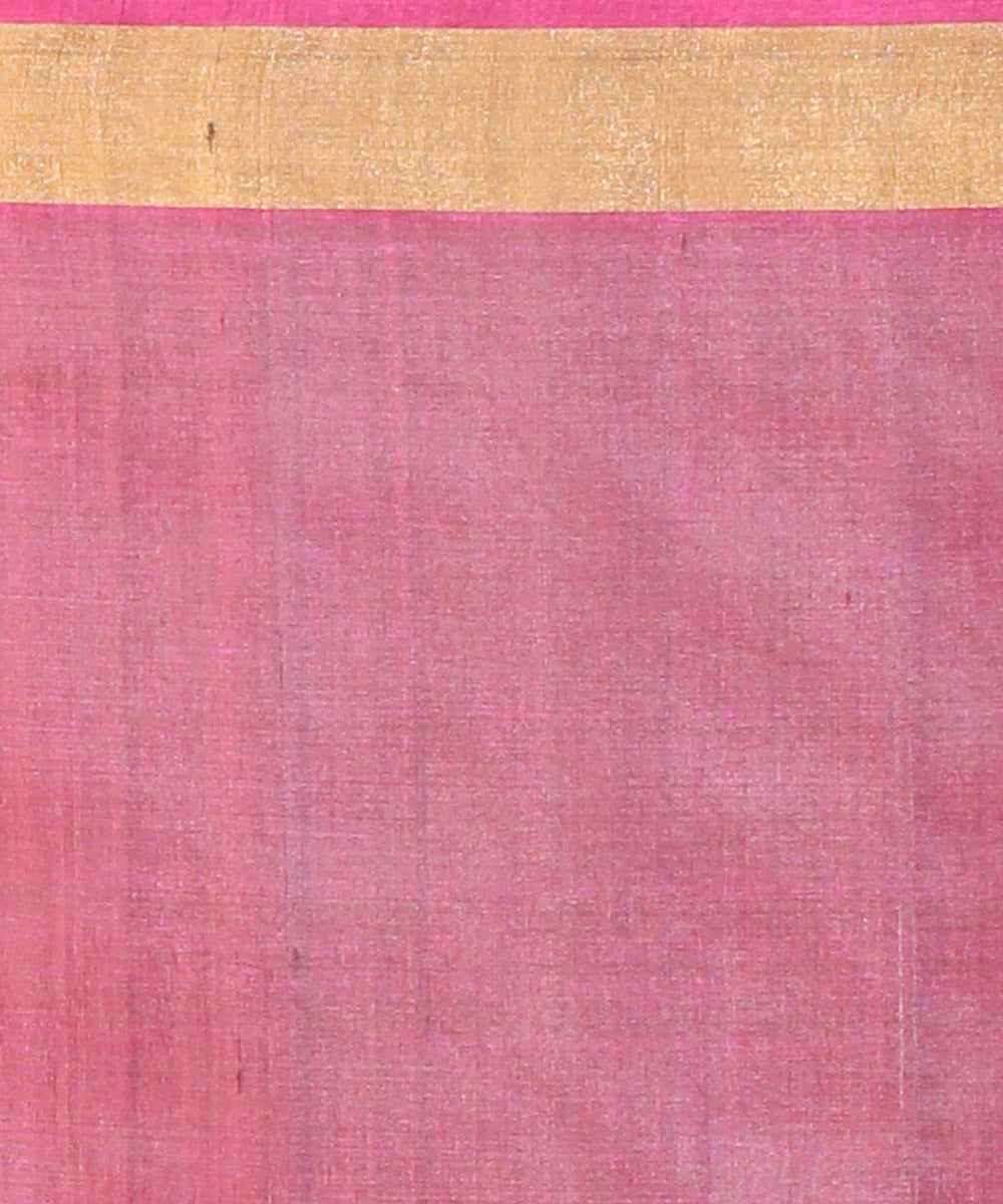 Black pink chhattisgarh handloom jala tussar silk saree