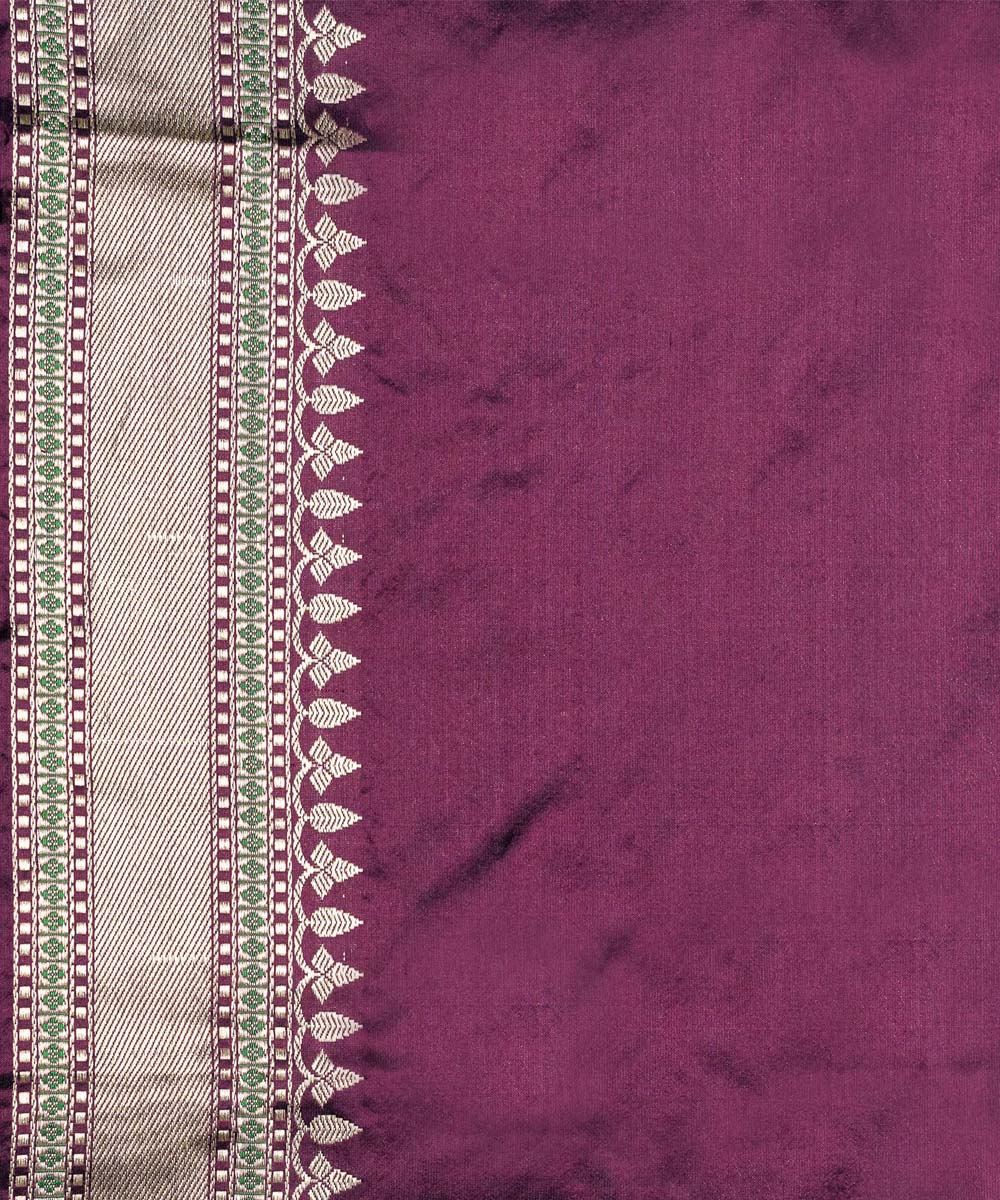 Dark coffee handwoven banarasi silk saree