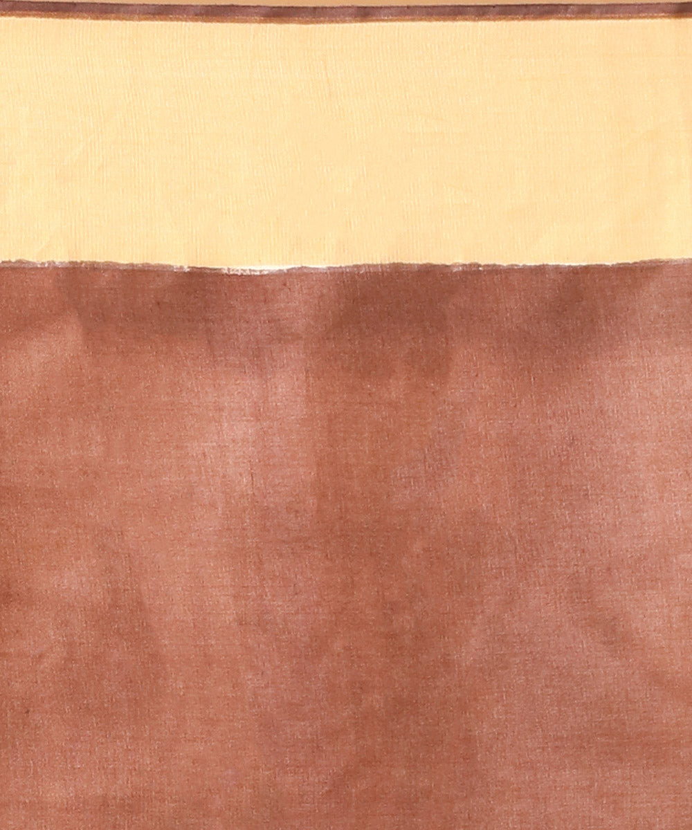 Kosa brown chhattisgarh handloom tussar silk saree