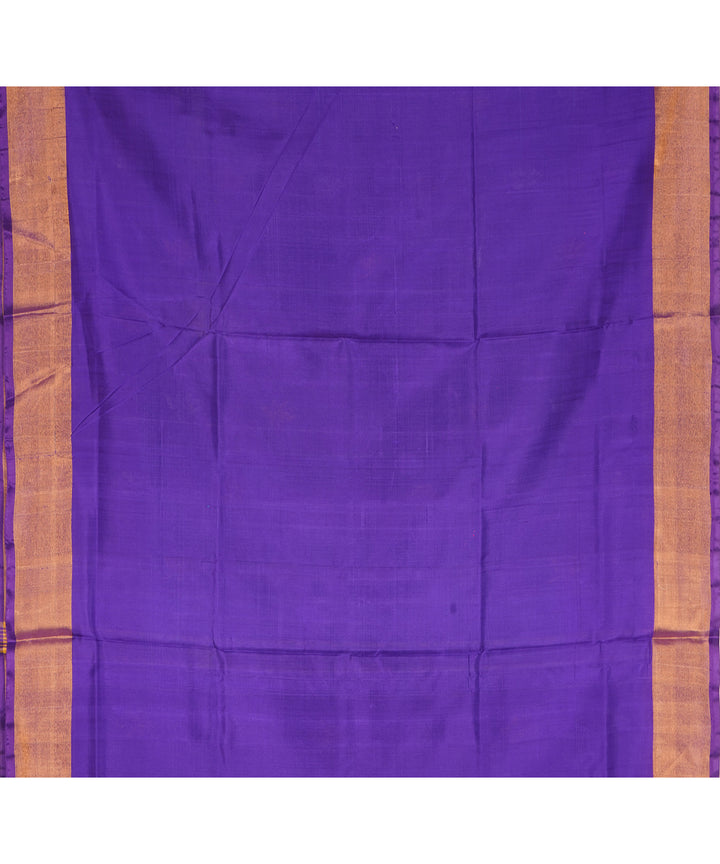 Cyan blue navy blue silk handloom uppada saree