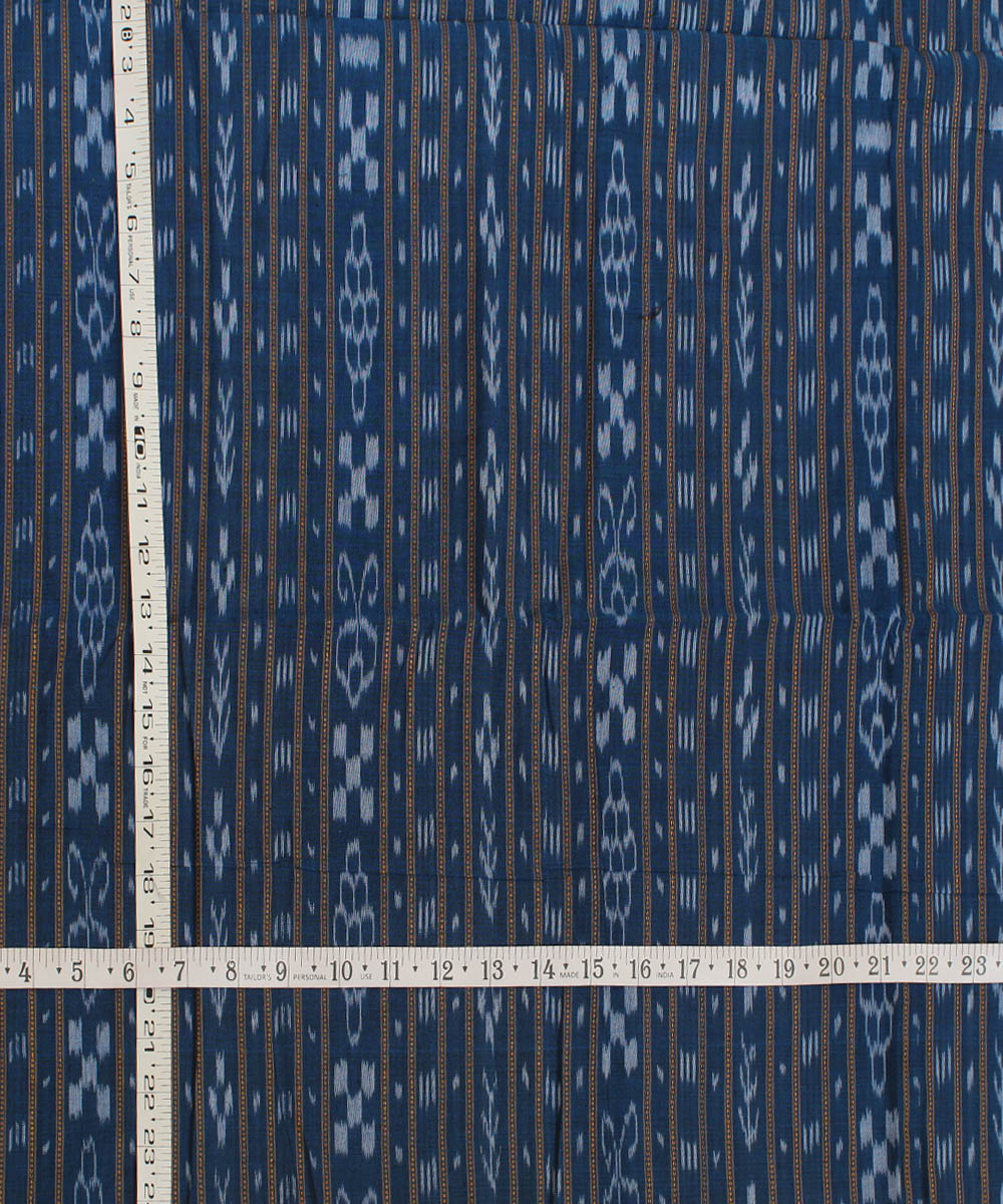 2.4 m royal blue handwoven cotton nuapatna kurta material
