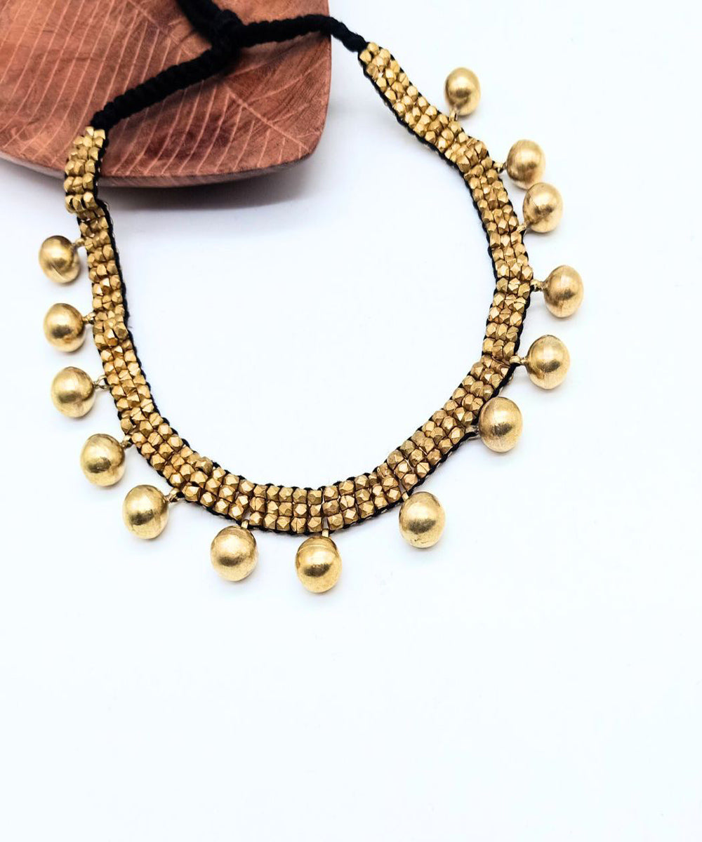 Golden brass handcrafted necklace