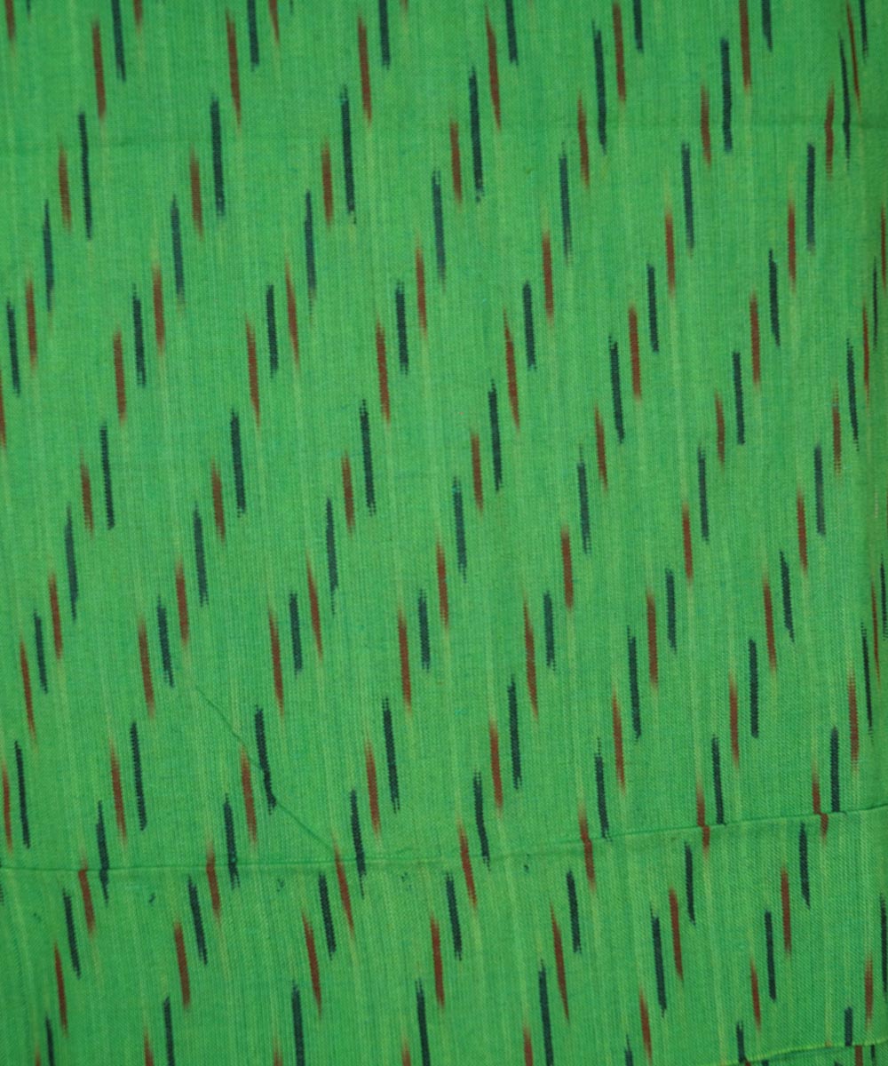 3pc Green black handwoven cotton pochampally ikat dress material