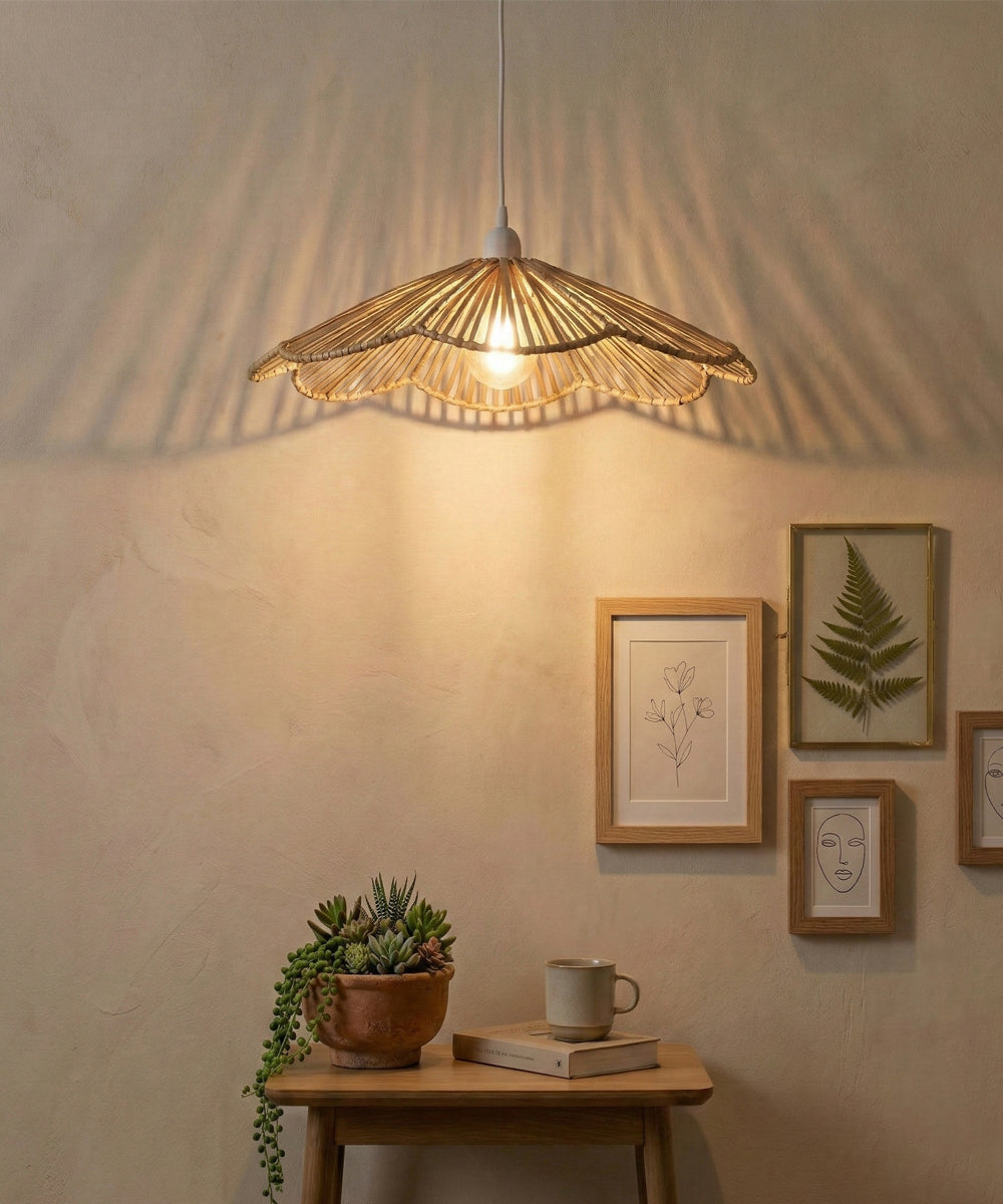 Petal handcrafted Banana Bark Lampshade - Medium