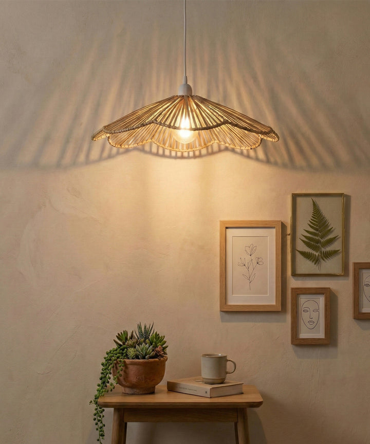 Petal handcrafted Banana Bark Lampshade - Medium