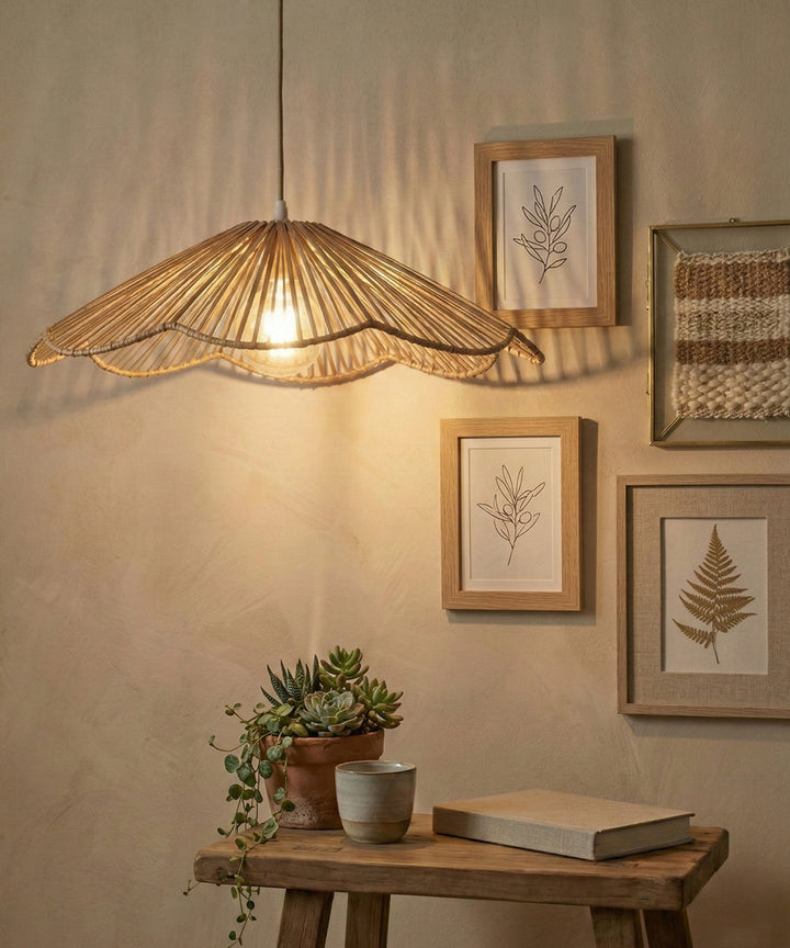 Petal handcrafted Banana Bark Lampshade - Medium
