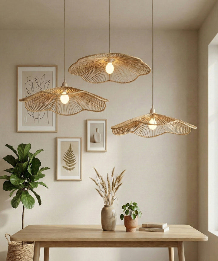 Petal handcrafted Banana Bark Lampshade - Large