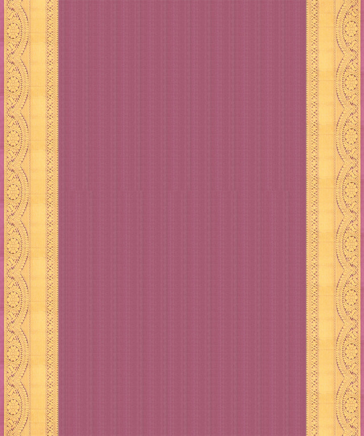 Grey with purple handwoven kanjivaram silk saree