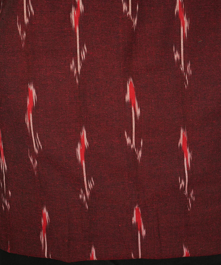 3pc Maroon green handwoven cotton pochampally ikat dress material