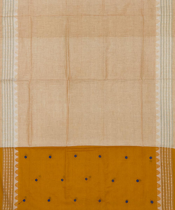 Blue yellow handwoven cotton sambalpuri dress material