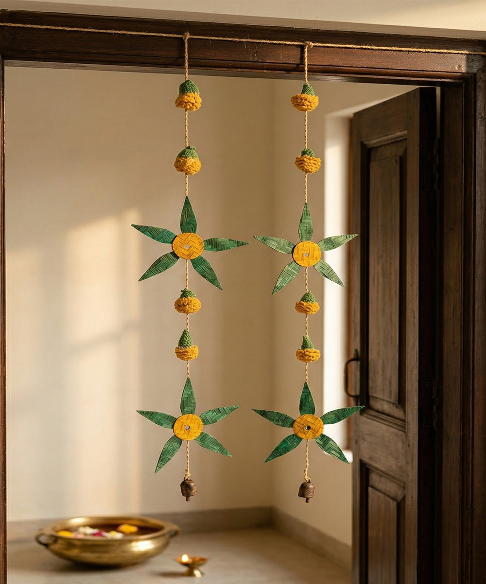 Aam Patta Handcrafted Bamboo Streamer - Set of 2