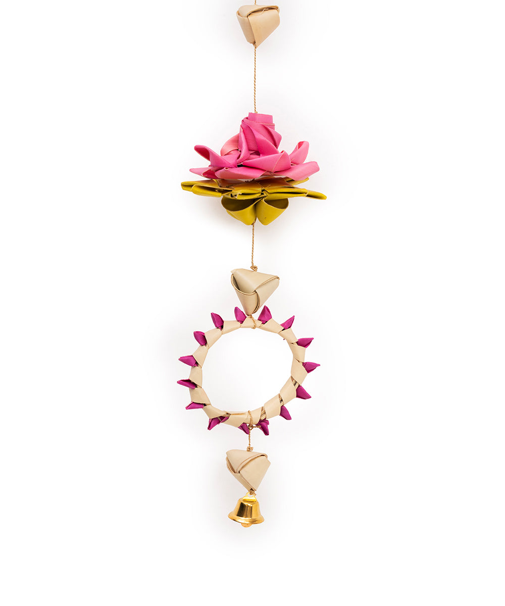 Pankhuri handcrafted Palm Leaf Hanging - Set of 4