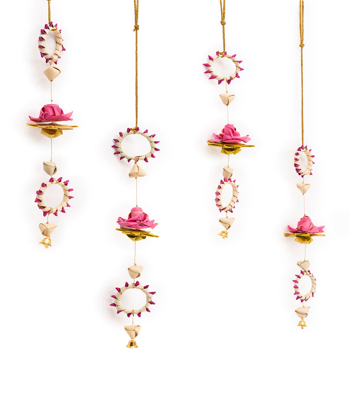 Pankhuri handcrafted Palm Leaf Hanging - Set of 4