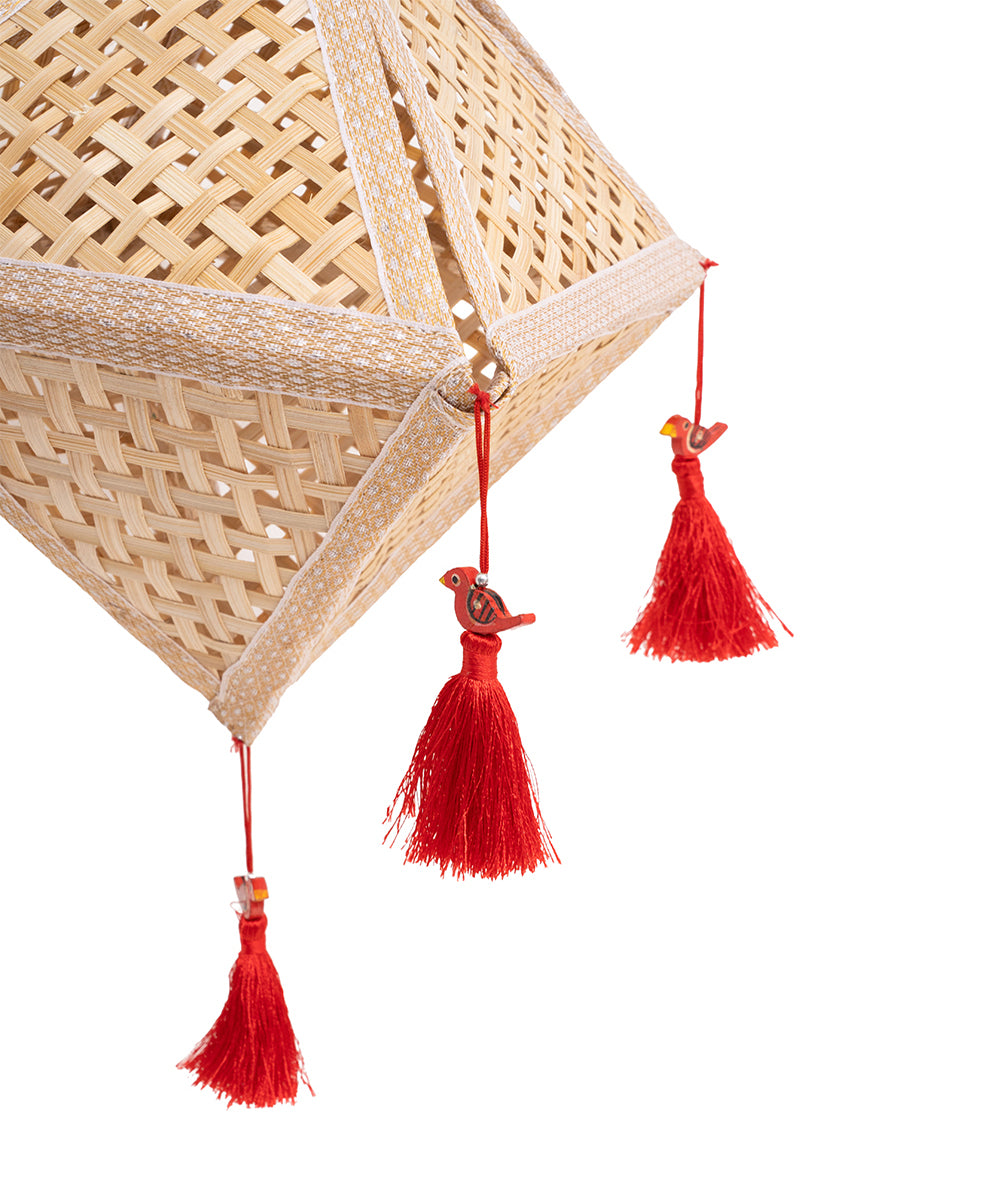 Jhoomar Handcrafted Bamboo Lantern Natural