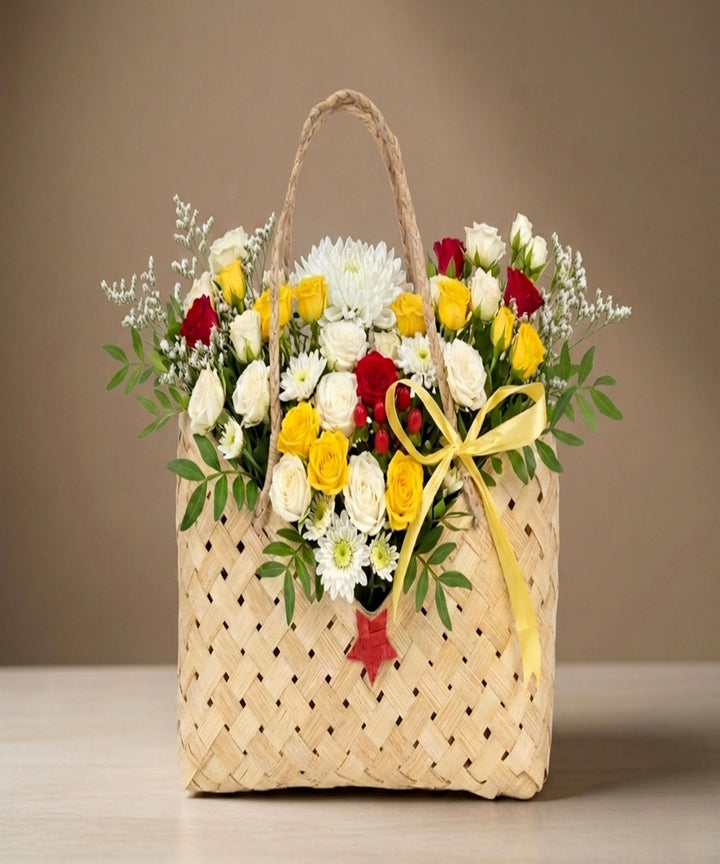 Viera Handcrafted Bamboo Basket