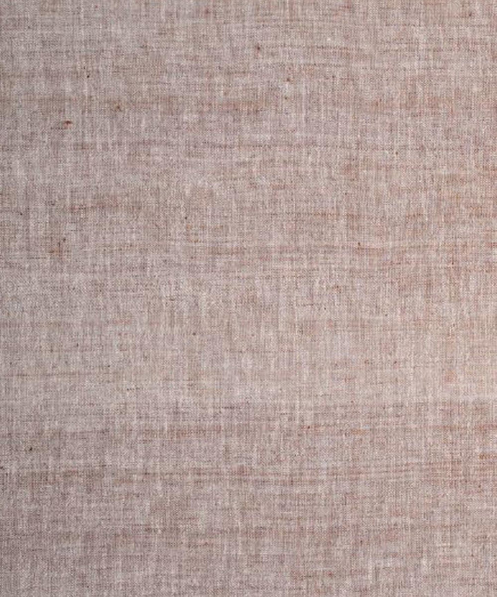 Brown yarn dyed handspun handwoven cotton fabric