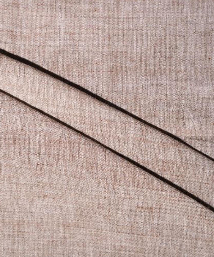 Brown yarn dyed handspun handwoven Kala cotton fabric