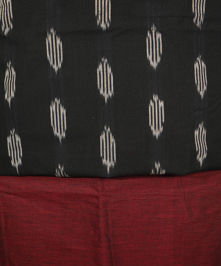 3pc Black green handwoven cotton pochampally ikat dress material