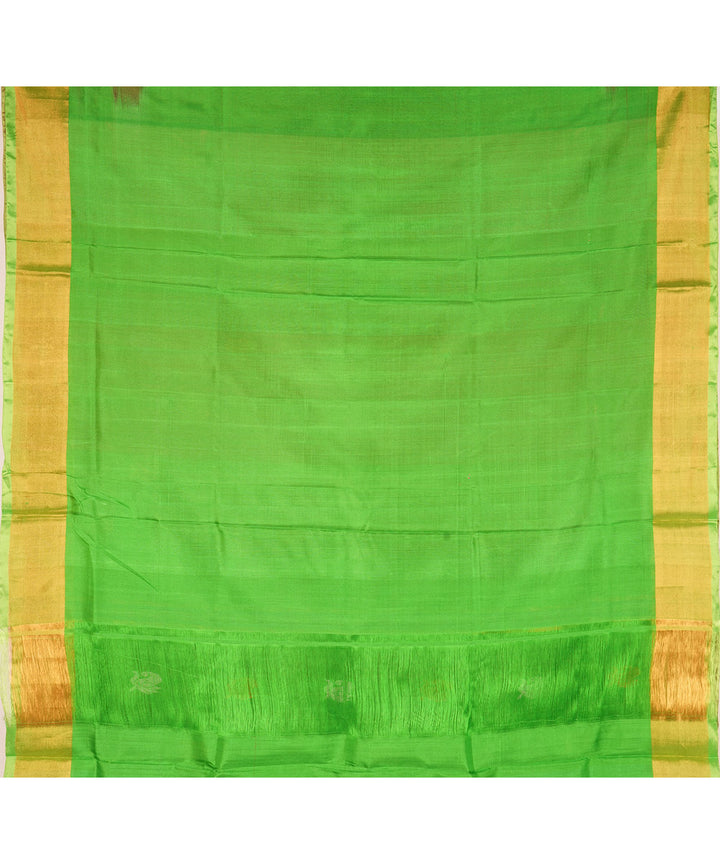 Pink light green silk handloom uppada saree