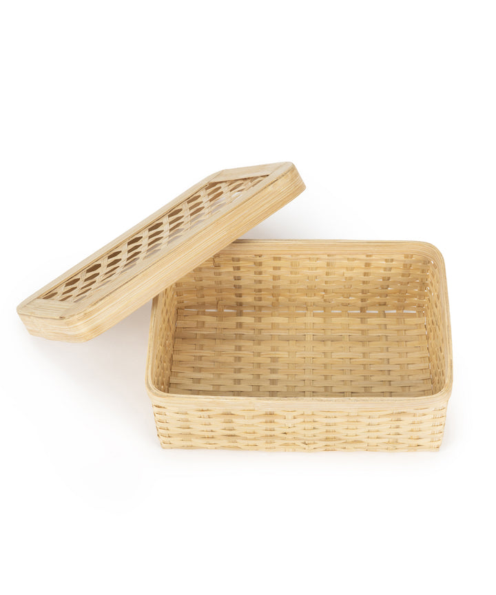 Mira Handcrafted Bamboo Rectangular Box - Set of 3