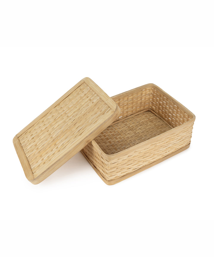 Sora Handcrafted Bamboo Rectangular Box - Set of 3