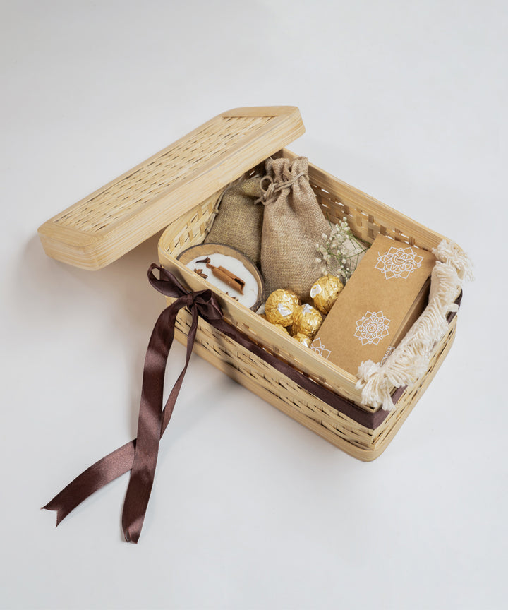 Sora Handcrafted Bamboo Rectangular Box - Set of 3