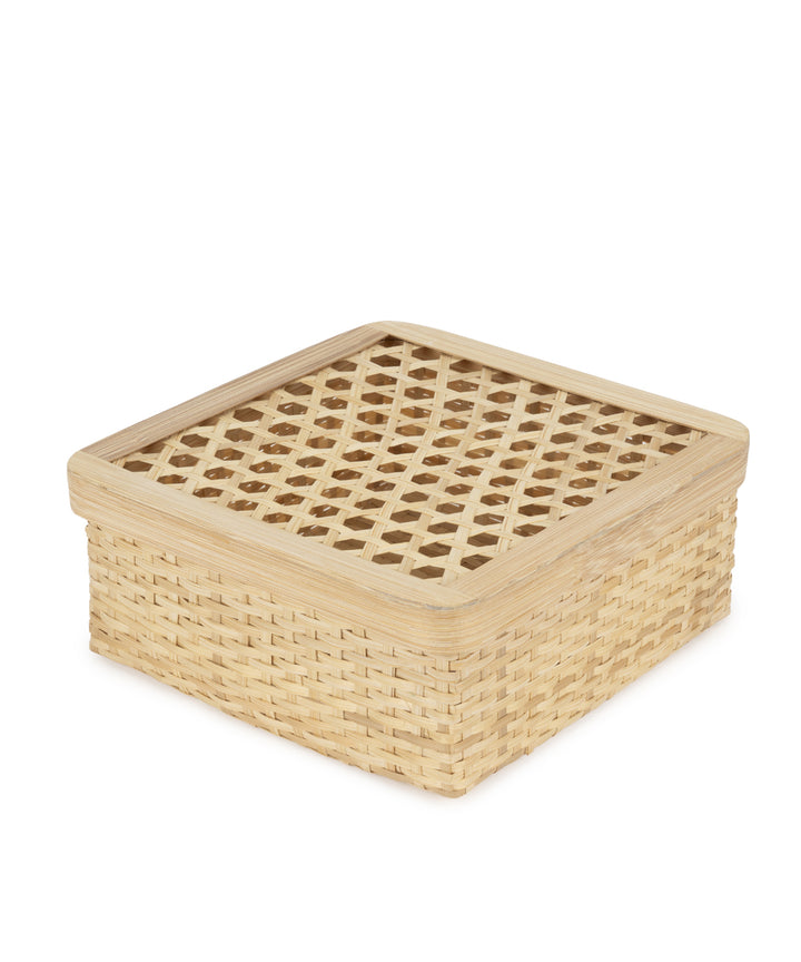 Mira Handcrafted Bamboo Square Box - Set of 3