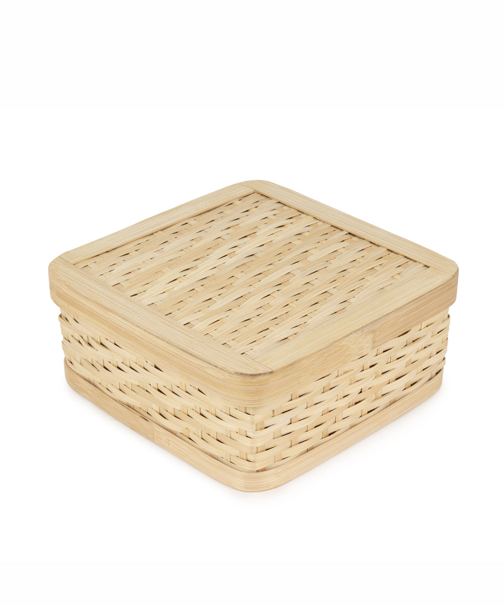 Sora Handcrafted Bamboo Square Box - Set of 3