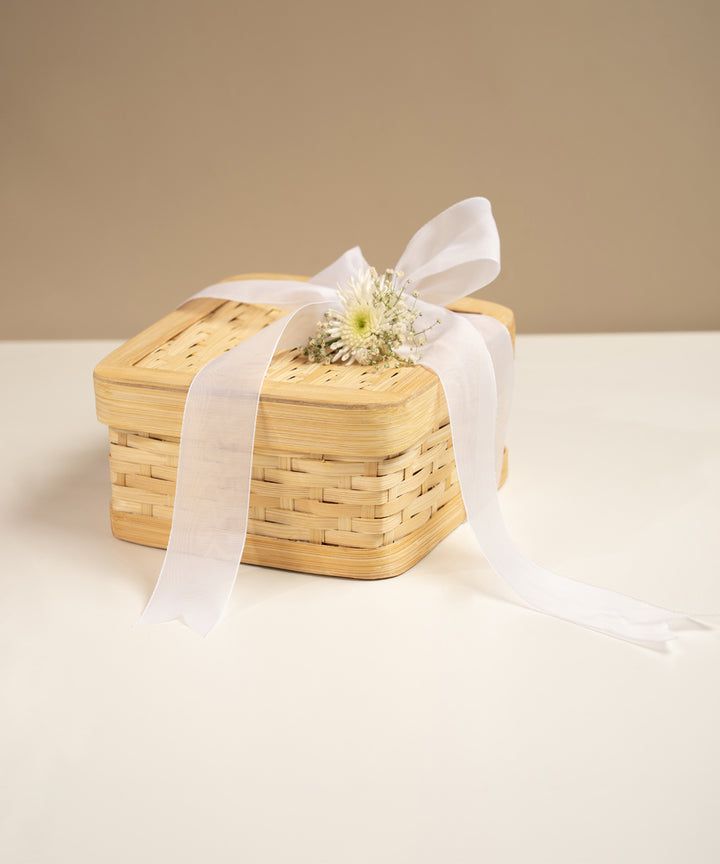 Sora Handcrafted Bamboo Square Box - Set of 3