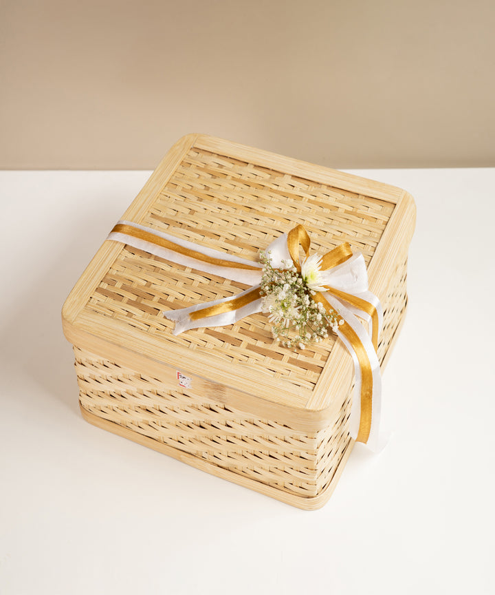 Sora Handcrafted Bamboo Square Box - Set of 3